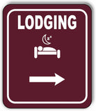 LODGING DIRECTIONAL ARROW TRAIL 8 Variations Metal Aluminum composite sign