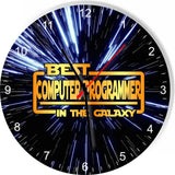 Best Computer Programmer Star Galaxy Wars Space Kitchen Living room Wall Clock