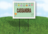 CASSANDRA WELCOME BABY GREEN  18 in x 24 in Yard Sign Road Sign with Stand
