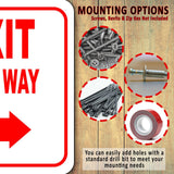 EXIT THIS WAY DIRECTIONAL RED 8 Arrow Variations Metal Aluminum composite sign