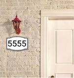 White and Black House Number Aluminum Composite Sign