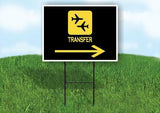 TRANSFER BLACK ARROW RIGHT Yard Sign Road with Stand LAWN SIGN Single sided