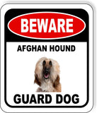 BEWARE AFGHAN HOUND GUARD DOG Metal Aluminum Composite Sign