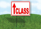 CLASS STRAIGHT arrow red Yard Sign with Stand LAWN SIGN