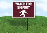 WATCH FOR BIGFOOT TRAIL Yard Sign Road with Stand LAWN SIGN