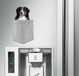 Bernese Mountain Dog in pocket Fridge Car Magnet Bumper Sticker App size 4"x7"