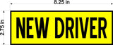 SET OF 3 NEW Driver  Car MAGNET Magnetic Bumper Sticker safety 8.25" x2.75"