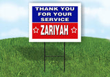 ZARIYAH THANK YOU SERVICE 18 in x 24 in Yard Sign Road Sign with Stand