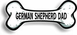 Dog Dad German Shepherd Bone Car Magnet Bumper Sticker 3"x7"
