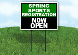 SPORTS REGISTRATION GREEN BLACK SPRING Yard Sign with Stand LAWN SIGN