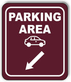 PARKING AREA DIRECTIONAL ARROW TRAIL 8 Variations Metal Aluminum composite sign