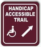 HANDICAP ACCESSIBLE TRAIL DIRECTIONAL ARROWS Metal Aluminum composite sign