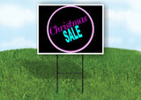 CHRISTMAS SALE blue pink Yard Sign with Stand LAWN SIGN