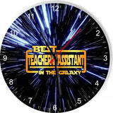 Best Teacher's Assistant in the Star Galaxy Space Kitchen Living room Wall Clock
