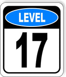LEVEL 17 PARKING GARAGE Metal Aluminum composite sign