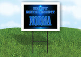 NORMA RETIREMENT BLUE 18 in x 24 in Yard Sign Road Sign with Stand