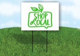 SHOP LOCAL Plastic Yard Sign ROAD SIGN with Stand