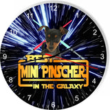 Best Miniature Pincher Dog Galaxy Wars Space Star Kitchen Livingroom Wall Clock