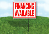 Financing Available RED Yard Sign Road with Stand LAWN SIGN