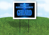 GERARD RETIREMENT BLUE 18 in x 24 in Yard Sign Road Sign with Stand