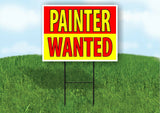 PAINTER WANTED RED YELLOW Plastic Yard Sign ROAD SIGN with Stand