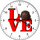 Flat Coated Retriever Cute Puppy Dog kitchen living room Wall Clock