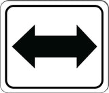 Left and Right arrow Black metal outdoor sign