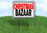 CHRISTMAS BAZAAR WITH BORDER Yard Sign with Stand LAWN SIGN