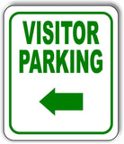 VISITOR PARKING DIRECTIONAL GREEN 8 Arrow Variations Aluminum composite sign