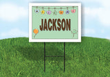 JACKSON WELCOME BABY GREEN  18 in x 24 in Yard Sign Road Sign with Stand