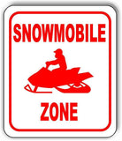 Snowmobile ZONE Metal Aluminum composite sign