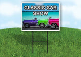 CLASSIC CAR SHOW WITH CARS background Yard Sign Road with Stand LAWN SIGN