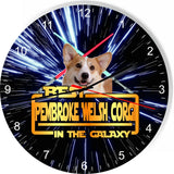 Best Corgi Dog Galaxy Wars Space Star Kitchen Livingroom Clock