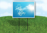 HE HAS RISEN BLUE SKY Plastic Yard Sign ROAD SIGN with Stand