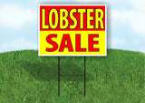 LOBSTER SALE SEAFOOD RED YELLOW Yard Sign Road with Stand LAWN SIGN