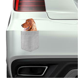 Irish Setter Dog in pocket Fridge Car Magnet Bumper Sticker App size 4"x7"