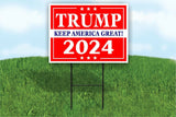 TRUMP 2024 RED KEEP AMERICA GREAT POLITICAL Yard Sign ROAD SIGN w stands 18"x24"
