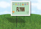 FLYNN WELCOME BABY GREEN  18 in x 24 in Yard Sign Road Sign with Stand