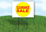 CLEARNACE SALE YELLOW CIRCLE Yard Sign with Stand LAWN SIGN