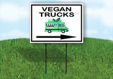 VEGAN TRUCKS RIGHT ARROW BLACK Yard Sign Road with Stand LAWN SIGN Single sided