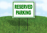 reserved parking GREEN Yard Sign Road with Stand LAWN SIGN