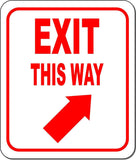 EXIT THIS WAY DIRECTIONAL RED 8 Arrow Variations Metal Aluminum composite sign