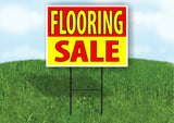 FLOORING SALE RED YELLOW Plastic Yard Sign ROAD SIGN with Stand