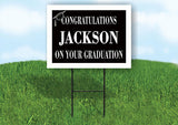 JACKSON CONGRATULATIONS GRADUATION 18 in x 24 in Yard Sign Road Sign with Stand
