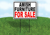 AMISH FURNITURE FOR SALE WITH BORDER Yard Sign with Stand LAWN SIGN