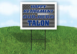 TALON POLICE RETIREMENT  18 in x 24 in Yard Sign Road Sign With Stand