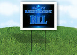 BILL RETIREMENT BLUE 18 in x 24 in Yard Sign Road Sign with Stand