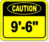 CAUTION 9'-6" Metal Aluminum Composite Safety Sign Bright Yellow