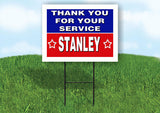 STANLEY THANK YOU SERVICE 18 in x 24 in Yard Sign Road Sign with Stand