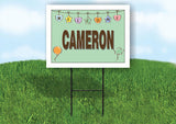 CAMERON WELCOME BABY GREEN  18 in x 24 in Yard Sign Road Sign with Stand